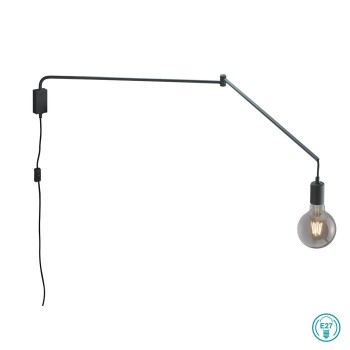 TRIO LIGHTING - Line Επιτοίχιο φωτιστικό 1xE27 Μαύρο Ματ ΚΩΔ.-200200132