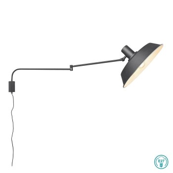 TRIO LIGHTING - Bolder Επιτοίχιο φωτιστικό 1xE27 Μαύρο Ματ ΚΩΔ.-200300132