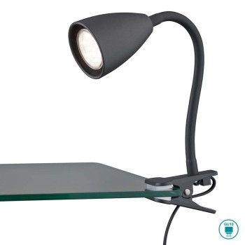 TRIO LIGHTING - Wanda Επιτραπέζιο φωτιστικό με Clip 1x GU10 Μαύρο Ματ ΚΩΔ.-202620132
