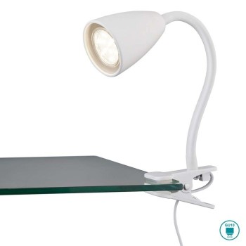 TRIO LIGHTING - Επιτραπέζιο φωτιστικό Vanda με Κλιπ 1x GU10 Λευκό Ματ ΚΩΔΙΚΟΣ-202620131