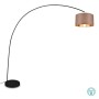 TRIO LIGHTING - Mansur Φωτιστικό δαπέδου 1x E27 Μαύρο Ματ με Τοπέ Αμπαζούρ ΚΩΔ.-419200141