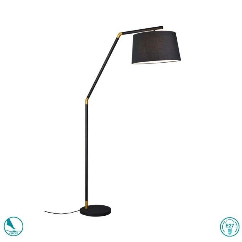 TRIO LIGHTING - Tracy Φωτιστικό δαπέδου 1xE27 Μαύρο Ματ ΚΩΔ.-462100132
