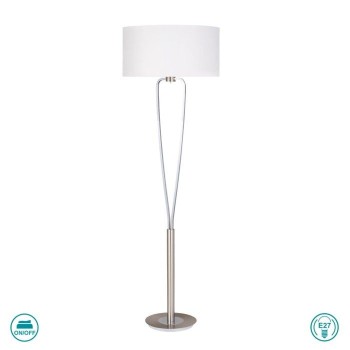 TRIO LIGHTING - Paris Φωτιστικό Δαπέδου 1xE27 Νίκελ Ματ ΚΩΔ.-400200107
