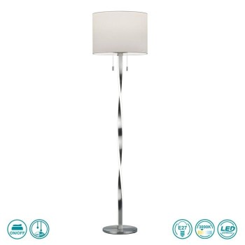 TRIO LIGHTING - Nandor Φωτιστικό Δαπέδου LED Νίκελ Ματ ΚΩΔ.-475310307