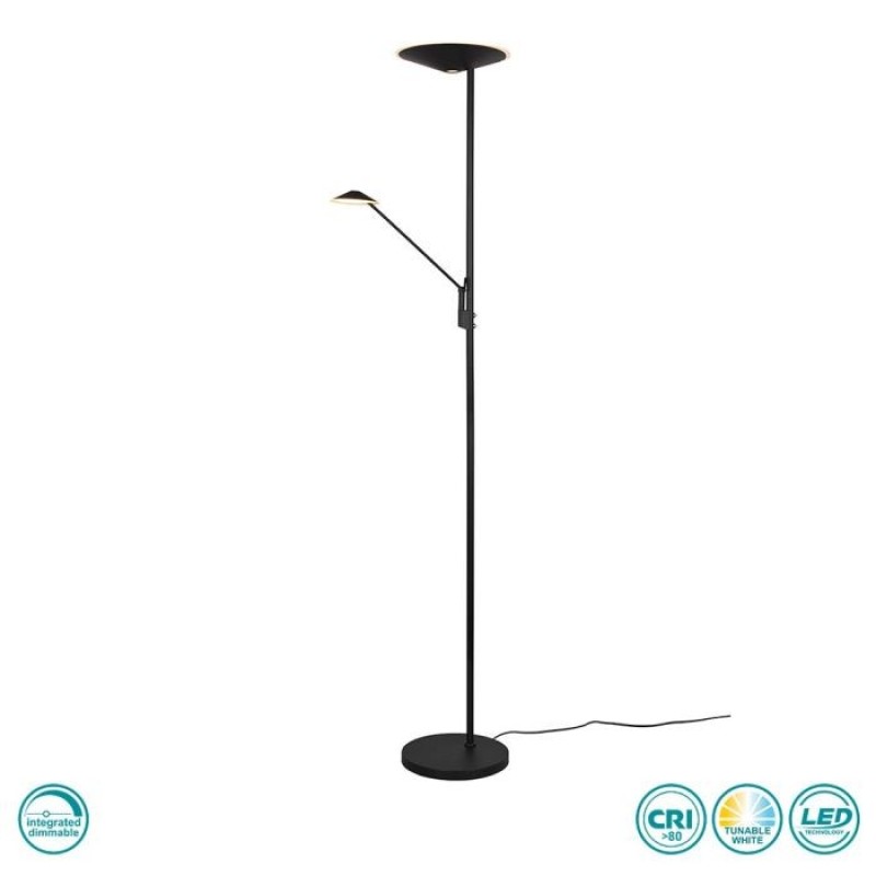 TRIO LIGHTING - Brantford Φωτιστικό Δαπέδου LED Μαύρο Ματ ΚΩΔ.-425610232