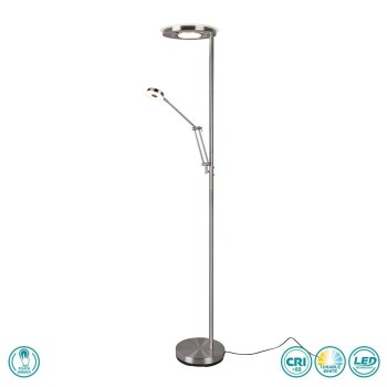 TRIO LIGHTING - Barrie Φωτιστικό Δαπέδου LED Νίκελ Ματ ΚΩΔ.-424210307