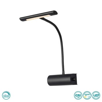 TRIO LIGHTING - Curtis Επιτοίχιο φωτιστικό LED Μαύρο Ματ ΚΩΔ.-279770132