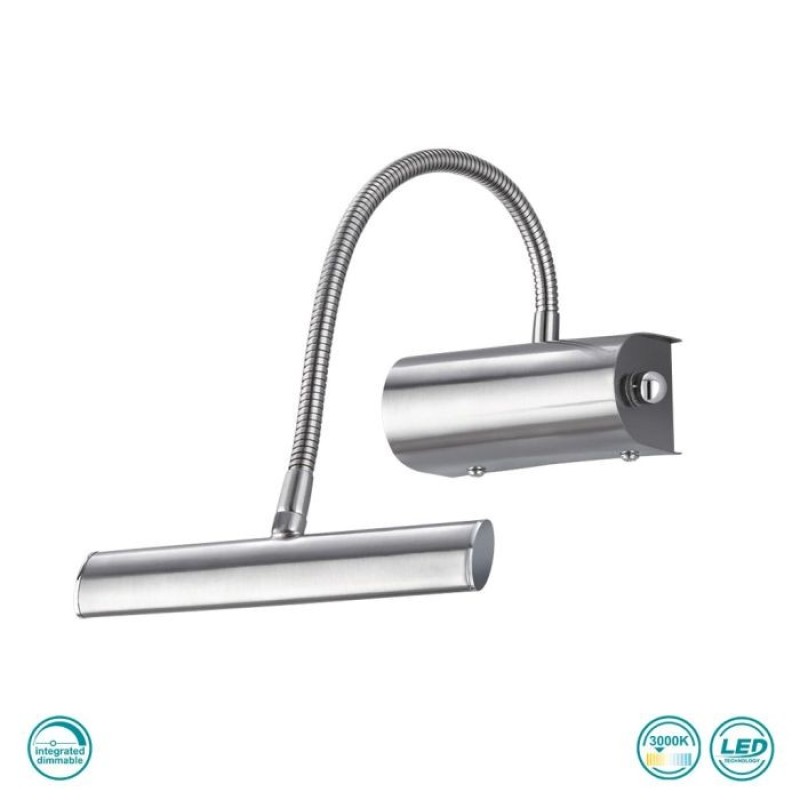 TRIO LIGHTING - Curtis Επιτοίχιο φωτιστικό LED Νίκελ Ματ ΚΩΔ.-279770107