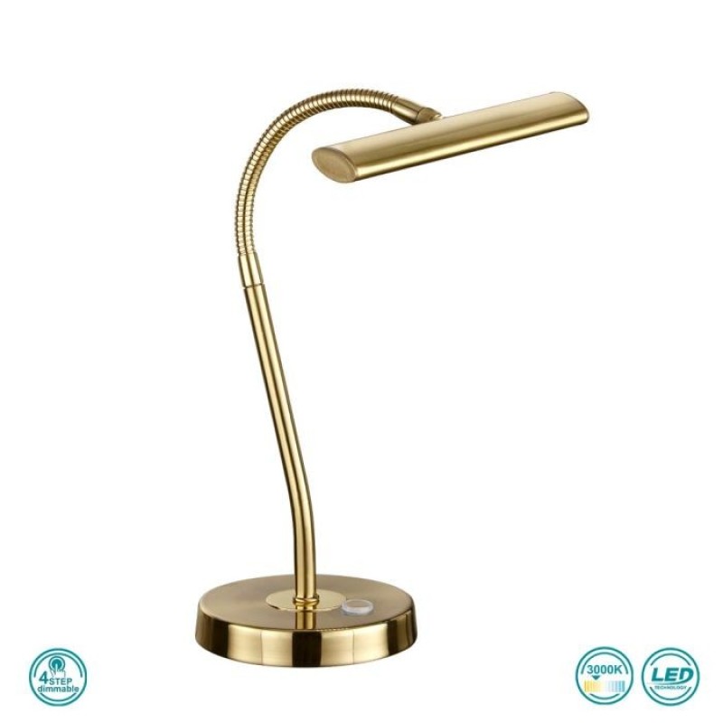 TRIO LIGHTING - Curtis Επιτραπέζιο φωτιστικό LED Χρυσό Ματ ΚΩΔ.-579790108