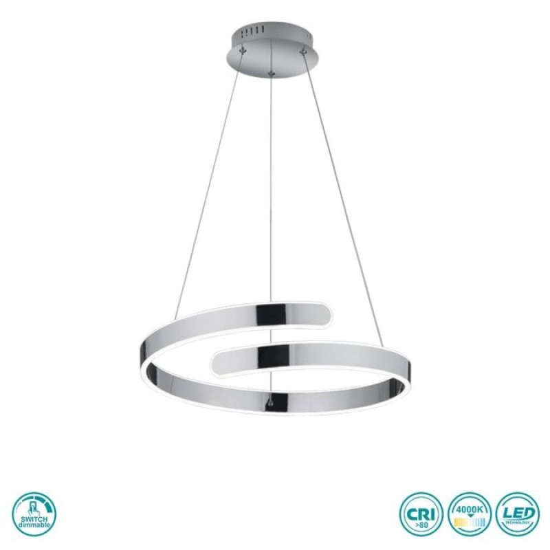 RL Lighting - Parma Κρεμαστό φωτιστικό LED (4000K) Χρώμιο ΚΩΔ.-R37071106