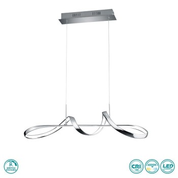 RL Lighting - Perugia Κρεμαστό φωτιστικό LED (4000K) Χρώμιο ΚΩΔ.-R37091106