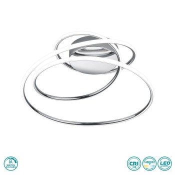 RL Lighting - Bologna Φωτιστικό οροφής LED (4000K) Χρώμιο ΚΩΔ.-R67051106