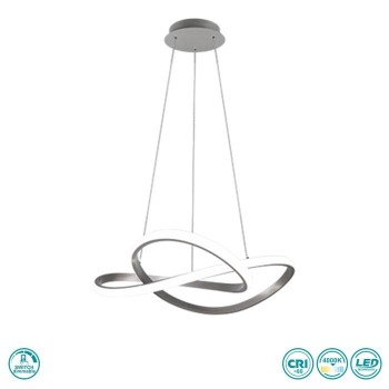 RL Lighting - Course Φωτιστικό Κρεμαστό LED (4000K) Νίκελ Ματ ΚΩΔ.-R32051407