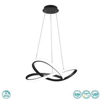 RL Lighting - Course Φωτιστικό Κρεμαστό LED (4000K) Μαύρο Ματ ΚΩΔ.-R32051432
