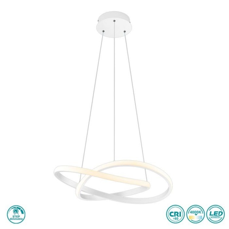 RL Lighting - Course Φωτιστικό Κρεμαστό LED (4000K) Λευκό Ματ ΚΩΔ.-R32051131