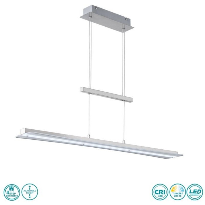 RL Lighting - Smash Φωτιστικό Κρεμαστό LED Νίκελ Ματ ΚΩΔ.-R32421107