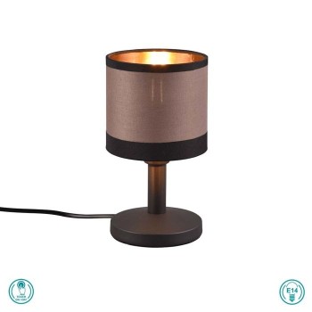 RL Lighting - Davos Επιτραπέζιο φωτιστικό 1x E14 Μαύρο με Τοπέ καπέλο ΚΩΔ.-R59551041