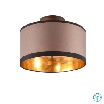 RL Lighting - Davos Φωτιστικά οροφής 2x E14 Μαύρο με Τοπέ καπέλο ΚΩΔ.-R61552041