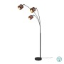 RL Lighting - Davos Φωτιστικό Δαπέδου 3x E14 Μαύρο με Τοπέ καπέλο ΚΩΔ.-R41553041