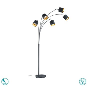 RL Lighting - Tommy Φωτιστικό Δαπέδου 5xE14 Μαύρο ΚΩΔ.-R46330579