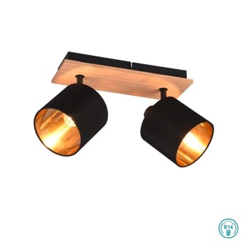 RL Lighting - Tommy Φωτιστικό οροφής 2xE14 Μαύρο ΚΩΔ.-R81332030