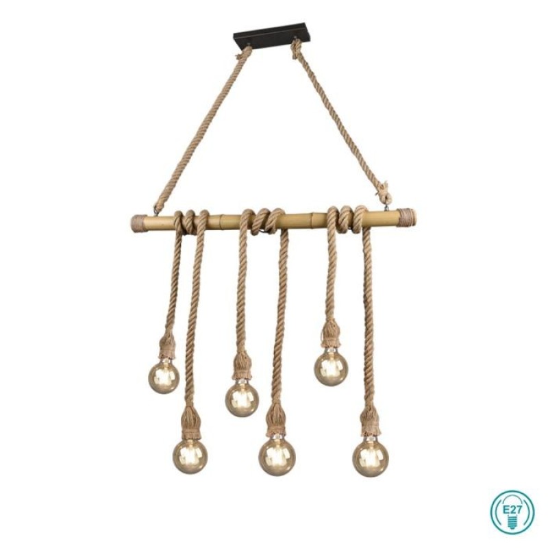 RL Lighting - Wilma Φωτιστικό Κρεμαστό Ράγα 6xE27 ΚΩΔ.-R30130626