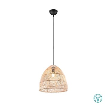 RL Lighting - Rike Φωτιστικό Κρεμαστό 1xE27 Φυσικό Χρώμα Rattan ΚΩΔ.-R31131036