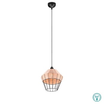 RL Lighting - Borka Φωτιστικό Κρεμαστό 1xE27 Φυσικό Rattan ΚΩΔ.-R31261936