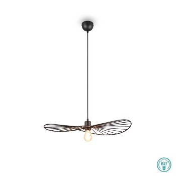 RL Lighting - Chapeau Φωτιστικό Κρεμαστό 1x E27 Μαύρο Ματ ΚΩΔ.-R31451032