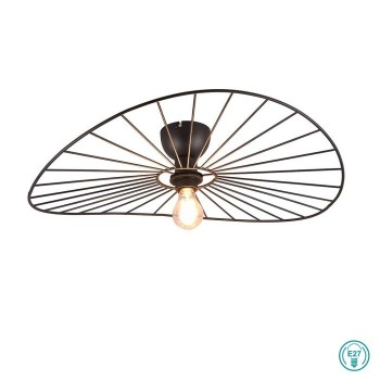 RL Lighting - Chapeau Φωτιστικό Οροφής 1x E27 Μαύρο Ματ ΚΩΔ.-R61451032