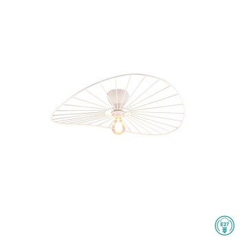 RL Lighting - Chapeau Φωτιστικό Οροφής 1x E27 Λευκό Ματ ΚΩΔ.-R61451031