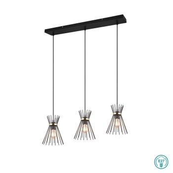 RL Lighting - Rod Φωτιστικό Κρεμαστό Ράγα 3x E27 Μαύρο Ματ ΚΩΔ.-R31533080