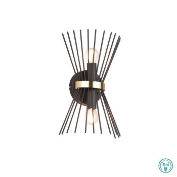 RL Lighting - Rod Επιτοίχιο φωτιστικό 2x E14 Μαύρο Ματ ΚΩΔ.-R21532080