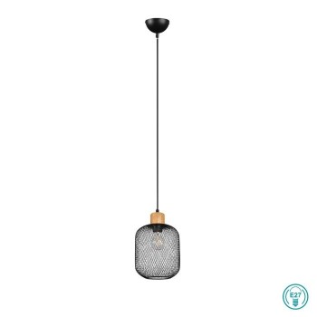 RL Lighting - Calimero Φωτιστικό Κρεμαστό 1xE27 Μαύρο Ματ ΚΩΔ.-R30561032