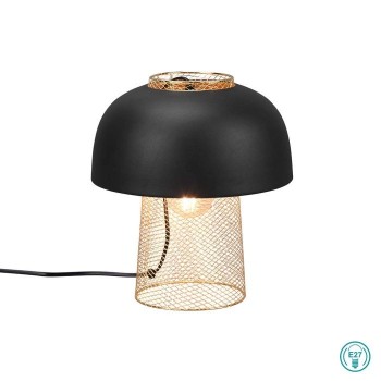 RL Lighting - Punch Επιτραπέζιο φωτιστικό 1xE27 Μαύρο Ματ - Χρυσό ΚΩΔ.-R50811032