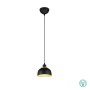 RL Lighting - Punch Φωτιστικό Κρεμαστό 1xE27 Μαύρο Ματ - Χρυσό ΚΩΔ.-R30811032