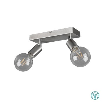 RL Lighting - Vannes Φωτιστικό Οροφής Σποτ 2xE27 Νίκελ Ματ ΚΩΔ.-R80182007