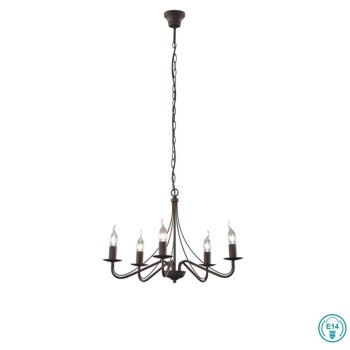 RL Lighting - Country Φωτιστικό Κρεμαστό 5xE14 ΚΩΔ.-R1198-24