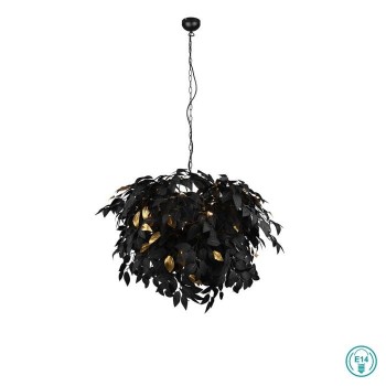 RL Lighting - Leavy Φωτιστικό Κρεμαστό 4xE14 Μαύρο-Χρυσό ΚΩΔ.-R10464032