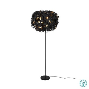 RL Lighting - Leavy Φωτιστικό Δαπέδου 3xE14 Μαύρο-Χρυσό ΚΩΔ.-R40463032
