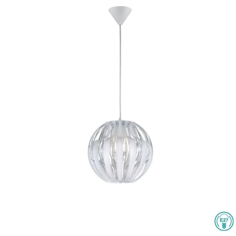 RL Lighting - Pumpkin Φωτιστικό Κρεμαστό 1xE27 Λευκό ΚΩΔ.-R30473001