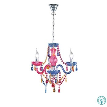 RL Lighting - Luster Φωτιστικό Πολυέλαιος 3xE14 Πολύχρωμος ΚΩΔ.-R11073017