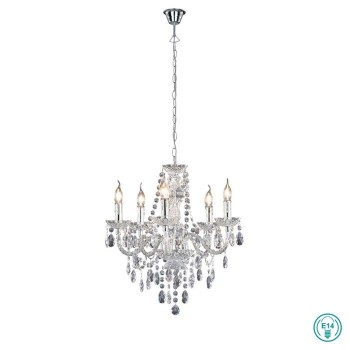 RL Lighting - Luster Φωτιστικό Πολυέλαιος 5xE14 Διάφανος ΚΩΔ.-R1107-00