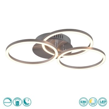 RL Lighting - Circle Φωτιστικό Οροφής LED Νίκελ Ματ ΚΩΔ.-R62823107