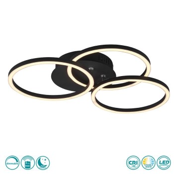 RL Lighting - Circle Φωτιστικό Οροφής LED Μαύρο Ματ ΚΩΔ.-R62823132