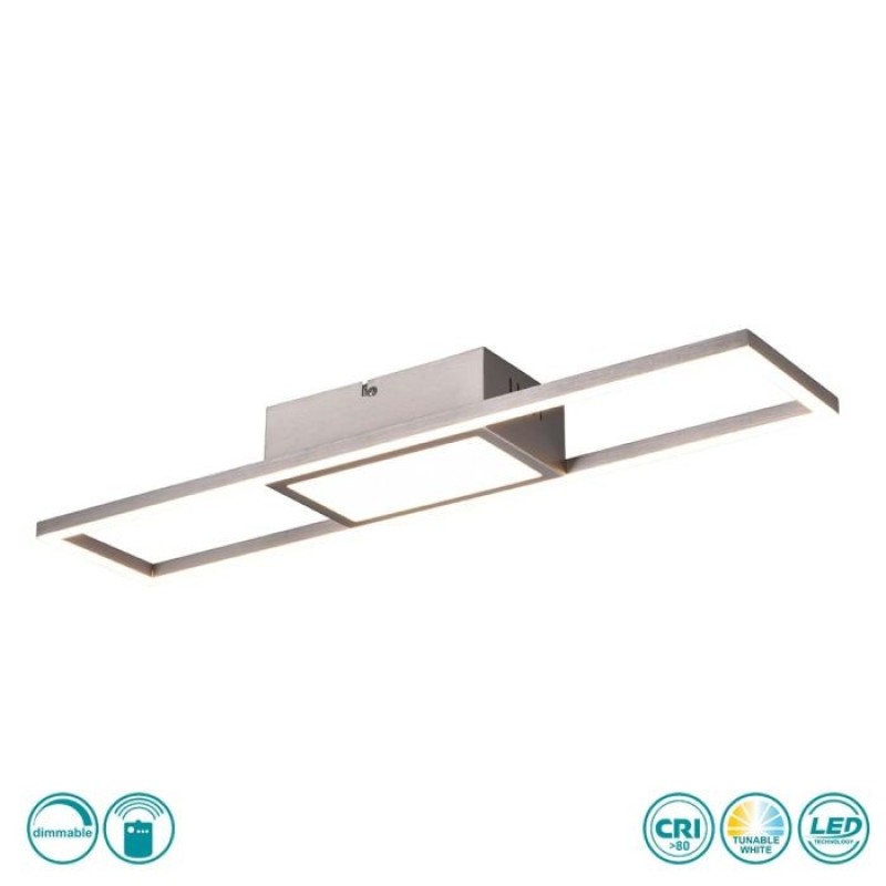 RL Lighting - Rigido Φωτιστικό Οροφής LED Νίκελ Ματ ΚΩΔ.-R67172107