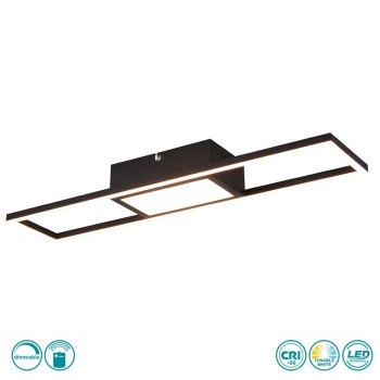 RL Lighting - Rigido Φωτιστικό Οροφής LED Μαύρο Ματ ΚΩΔ.-R67172132