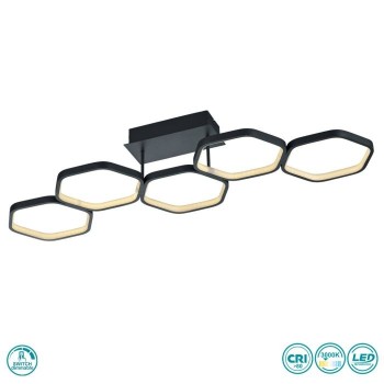 RL Lighting - Vigo Φωτιστικό Οροφής LED Ανθρακί ΚΩΔ.-R62055142