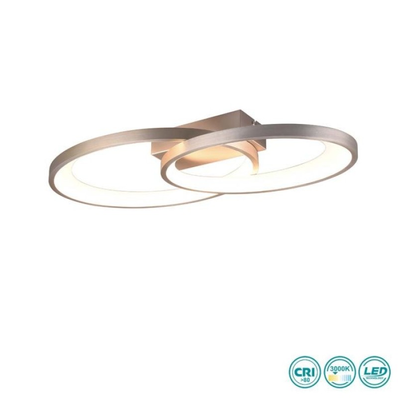 RL Lighting - Malaga Φωτιστικό Οροφής LED Νίκελ Ματ (3000K) ΚΩΔ.-R64482107