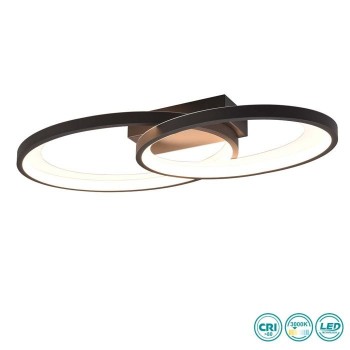 RL Lighting - Malaga Φωτιστικό Οροφής LED Μαύρο με Λευκό (3000K) ΚΩΔ.-R64482134